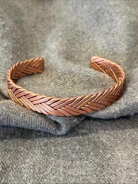 Copper Six Strand Braided Artisan Bracelet-Unisex